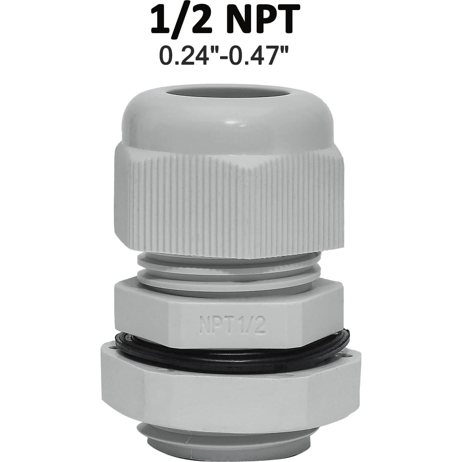 10 Pasacables de Nylon IP68 Bonsicoky para Cables 6-12mm