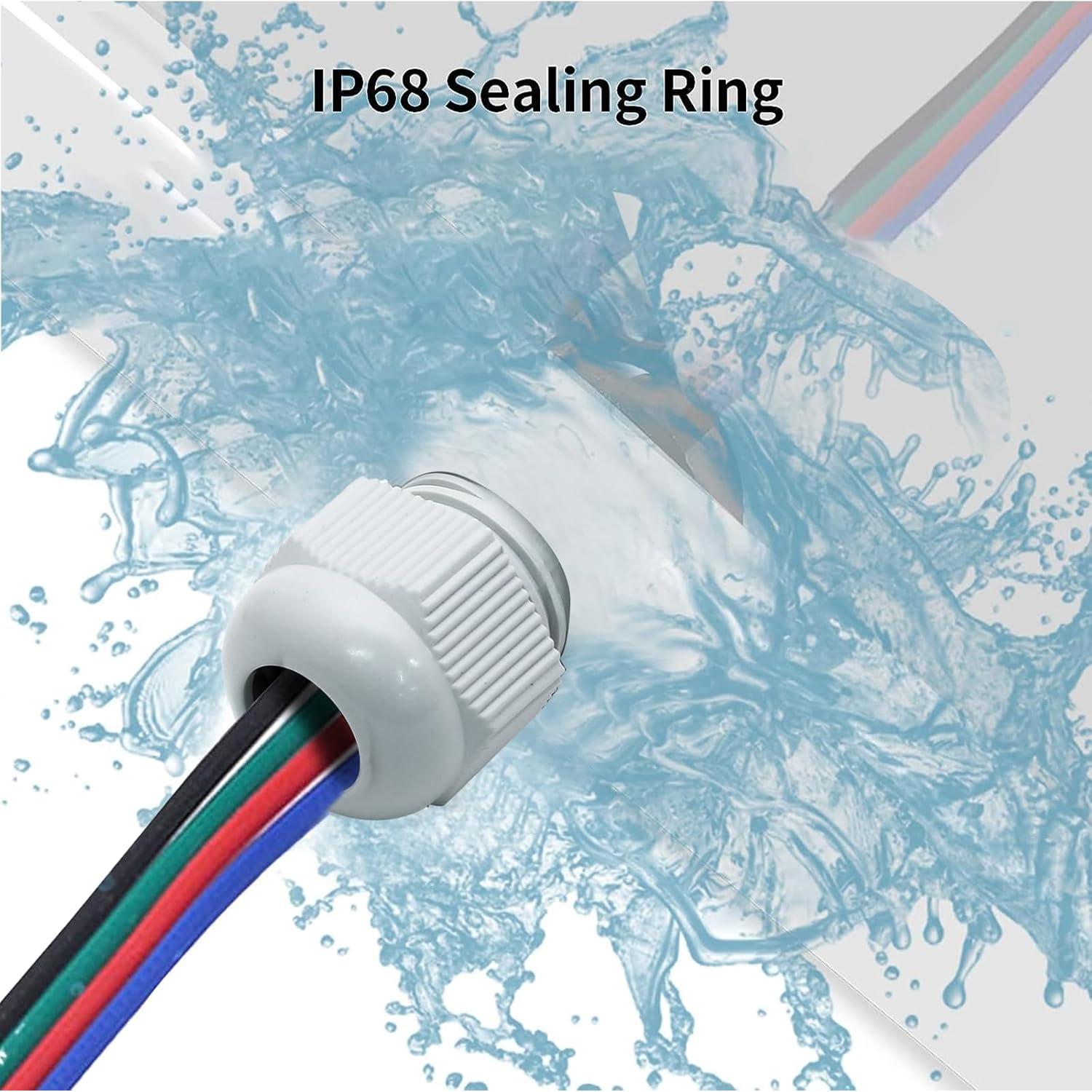 10 Pasacables de Nylon IP68 Bonsicoky para Cables 6-12mm