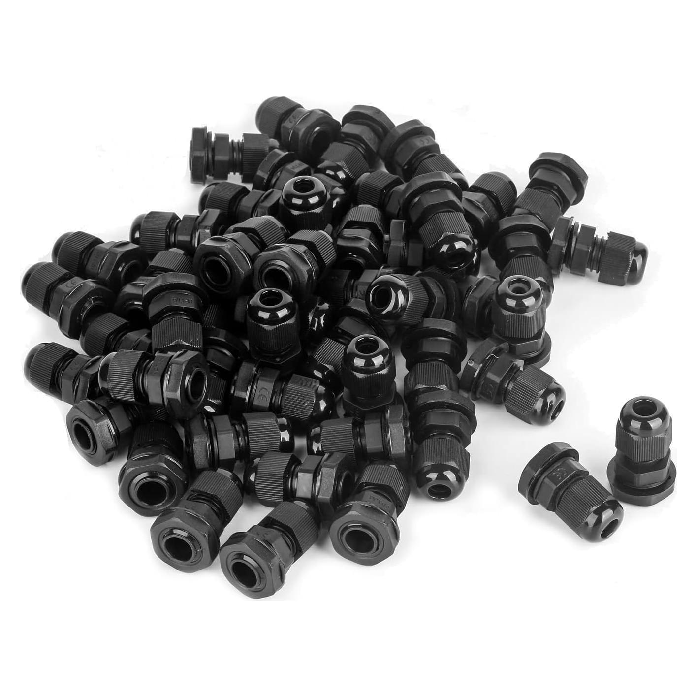 Cable Gland PG7 100 Pack AMPELE Impermeable 3.5-6mm