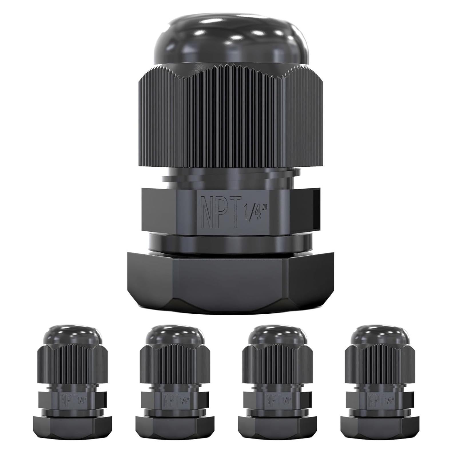 Grommet de Nylon MGI 1/4" NPT Paquete de 5 Resistente al Agua