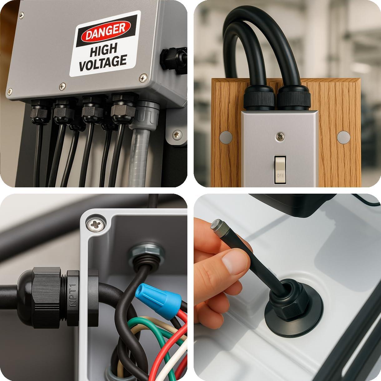 Grommet de Nylon MGI 1/4" NPT Paquete de 5 Resistente al Agua