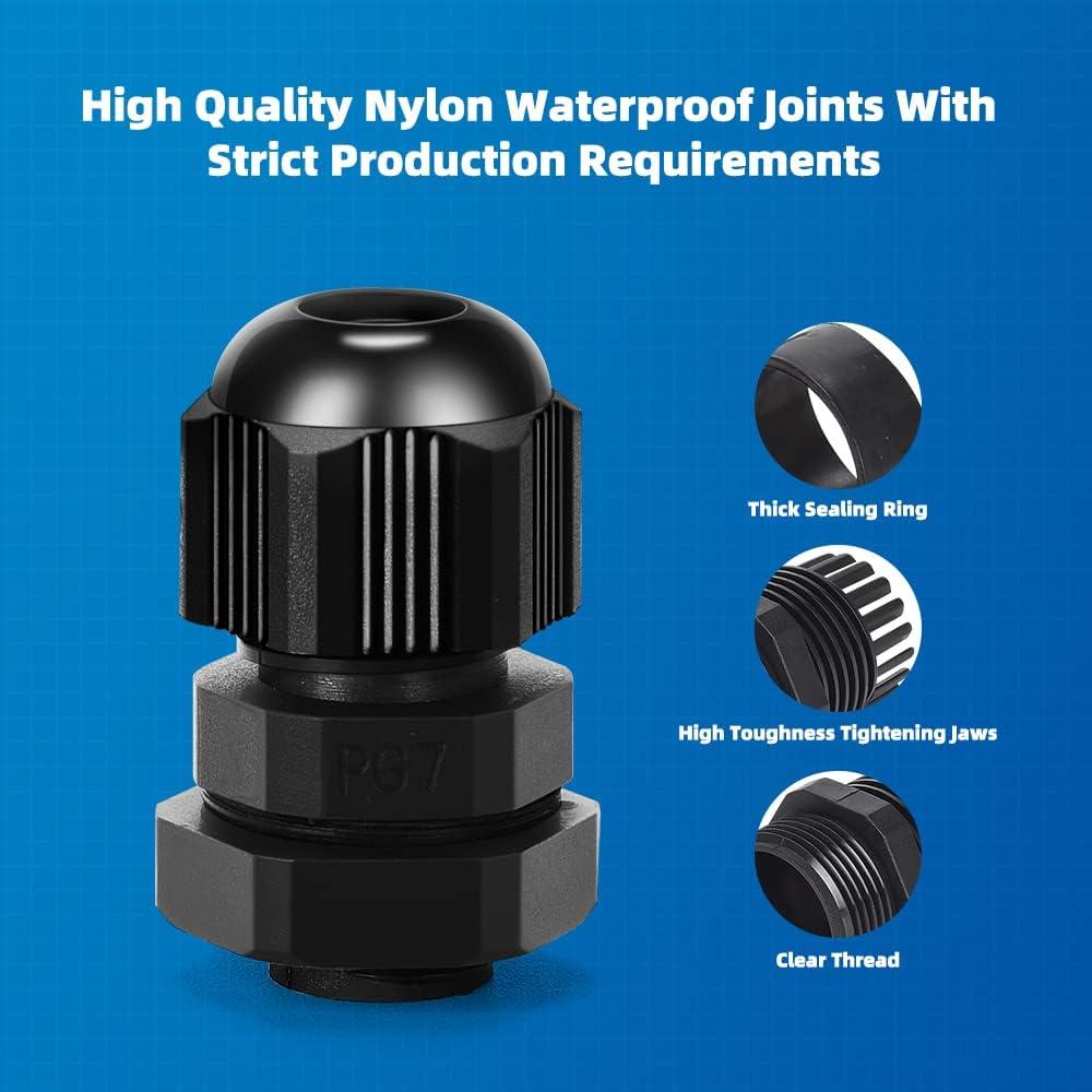 Conector Estanco Ajustable CGELE PG7 20 Piezas IP68