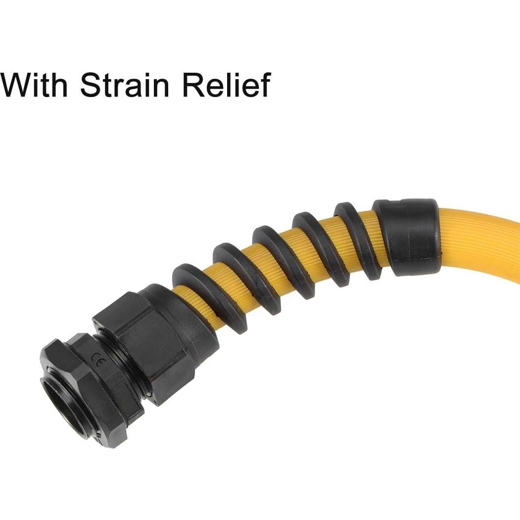 Pasacables PG7 uxcell 3-6.5mm Nylon Impermeable 10pcs