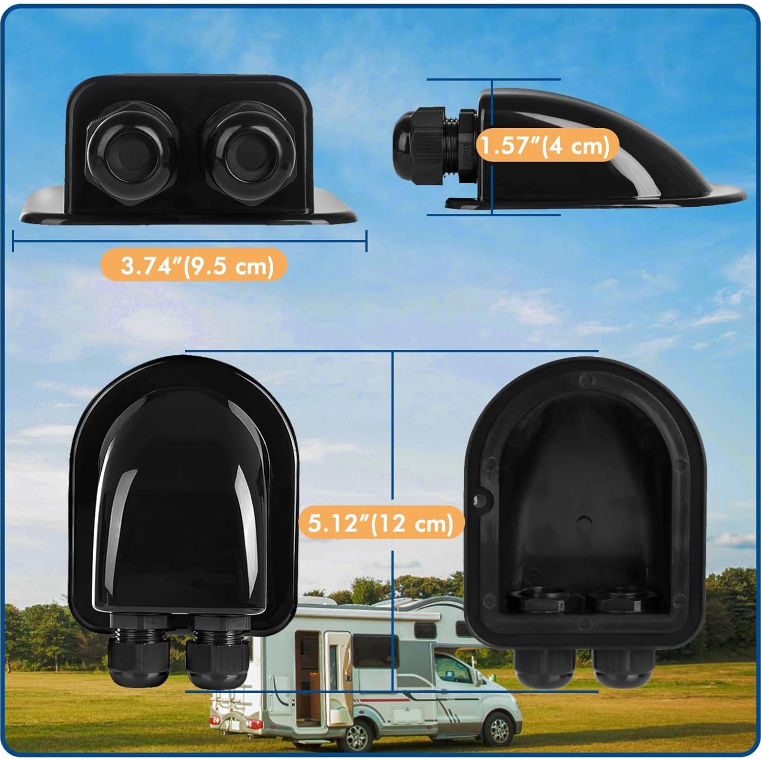 Paquete de 2 Glandes de Entrada de Cable Solar Restmo IP68