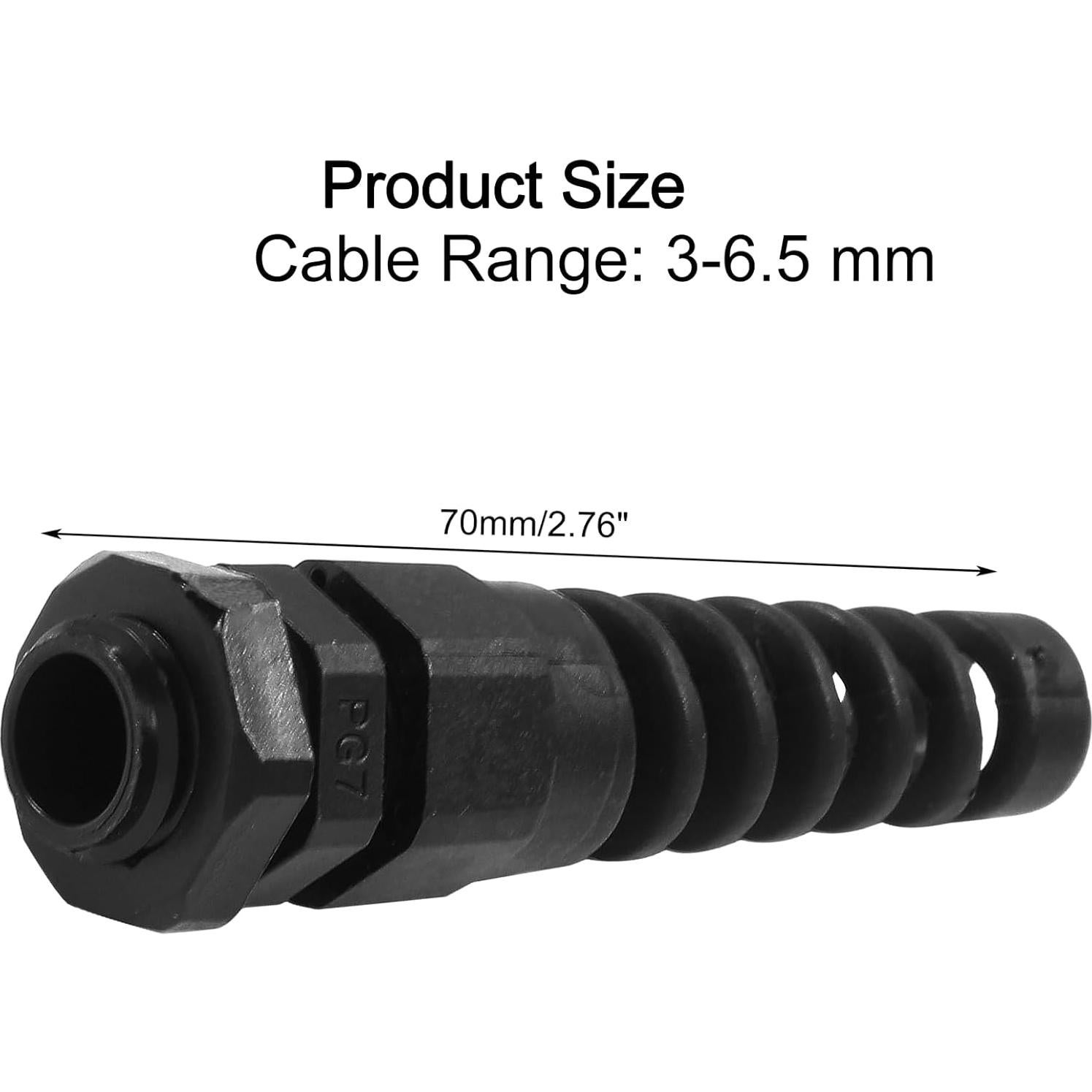 Glandes de Cable PG7 Hitefu 10 Piezas Impermeables 3-6.5mm