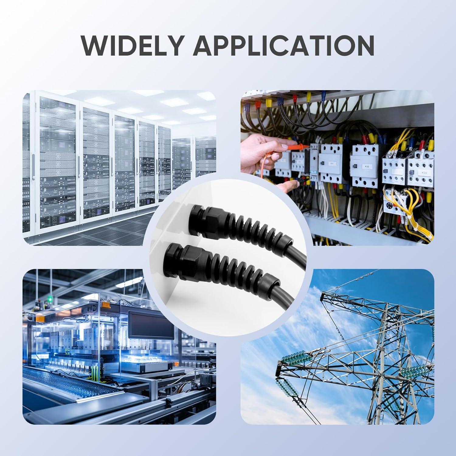 Conector de Alivio de Tensión LISTENJIALE NPT 1/2" 2 Pcs Negro