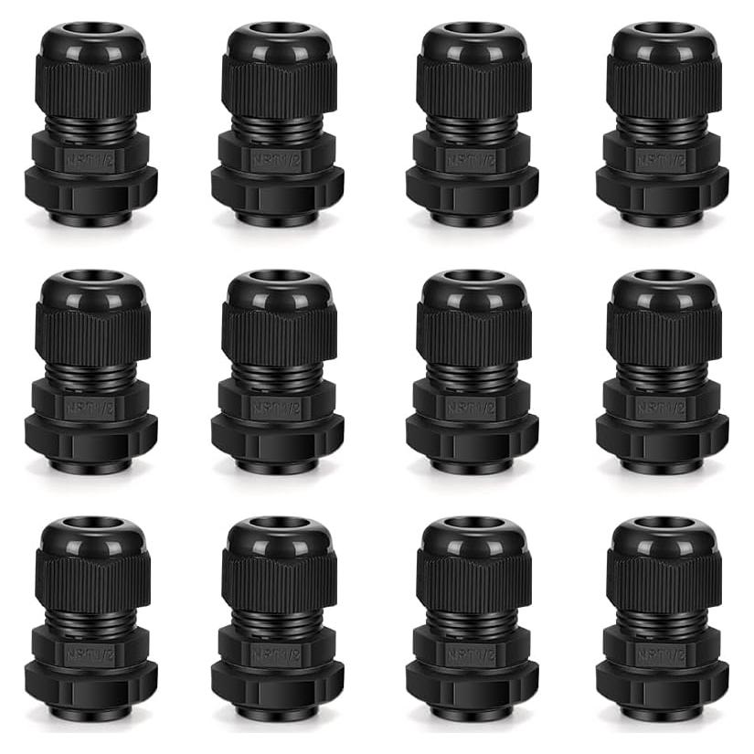 Conector de Cable NPT 12 Piezas IP68 Nylon PA66