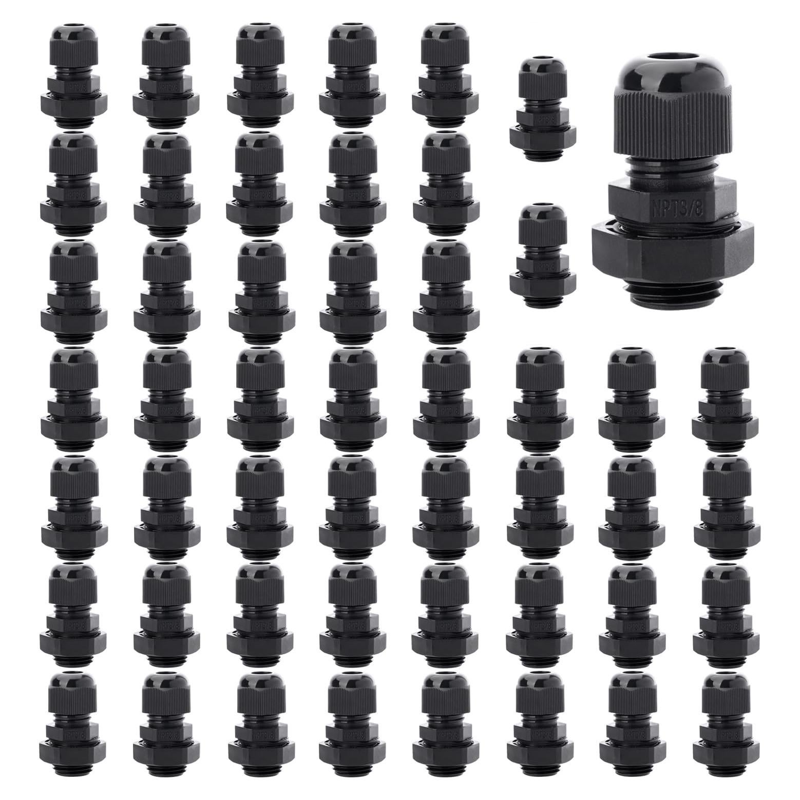 50 Abrazaderas de Cable NPT 3/8" PIONFYNES Impermeables 4-8mm