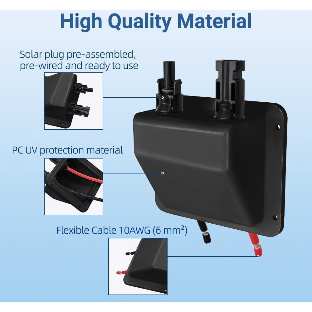 Glandula de Entrada Doble Cable Solar Slocable IP68 0.1m 10AWG