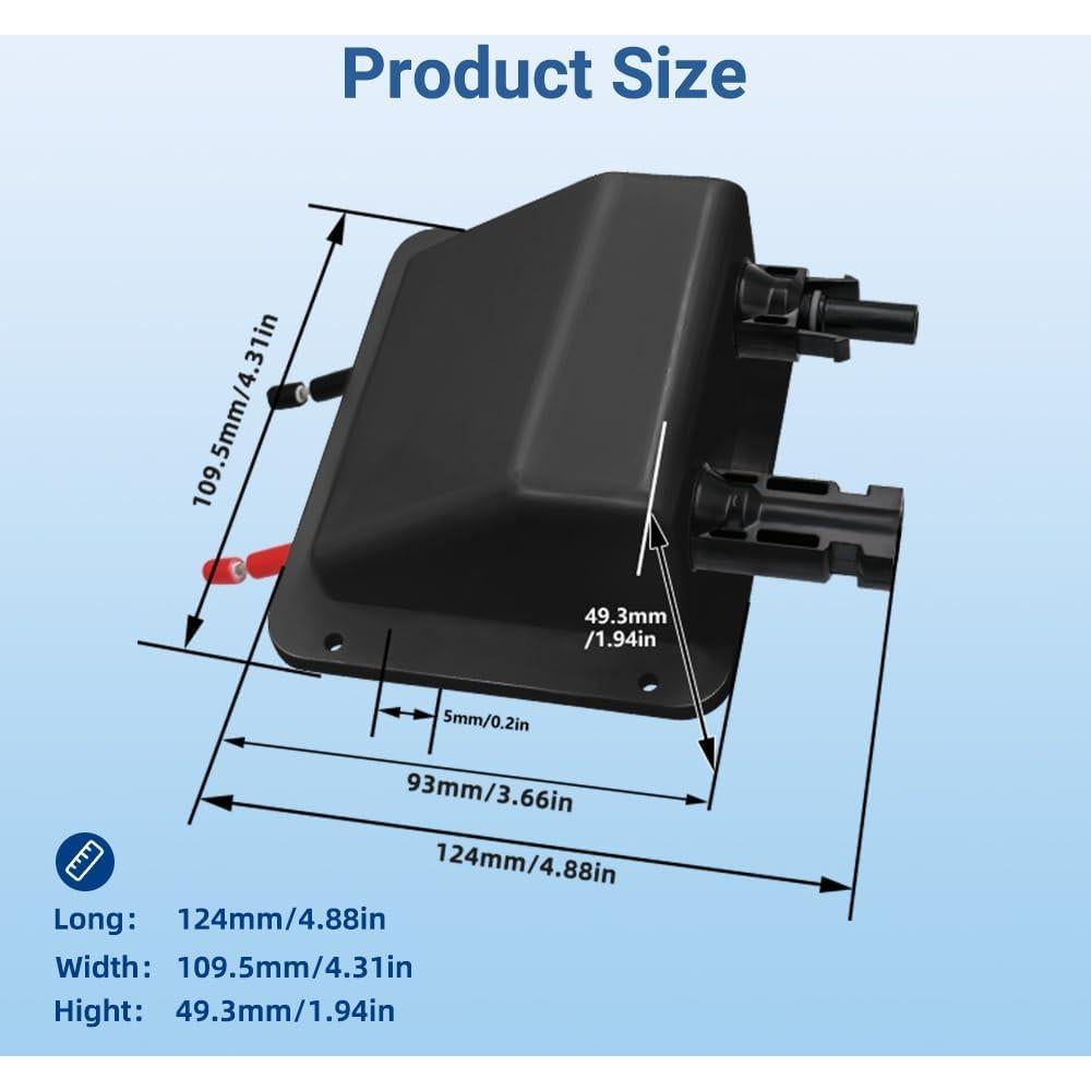 Glandula de Entrada Doble Cable Solar Slocable IP68 0.1m 10AWG