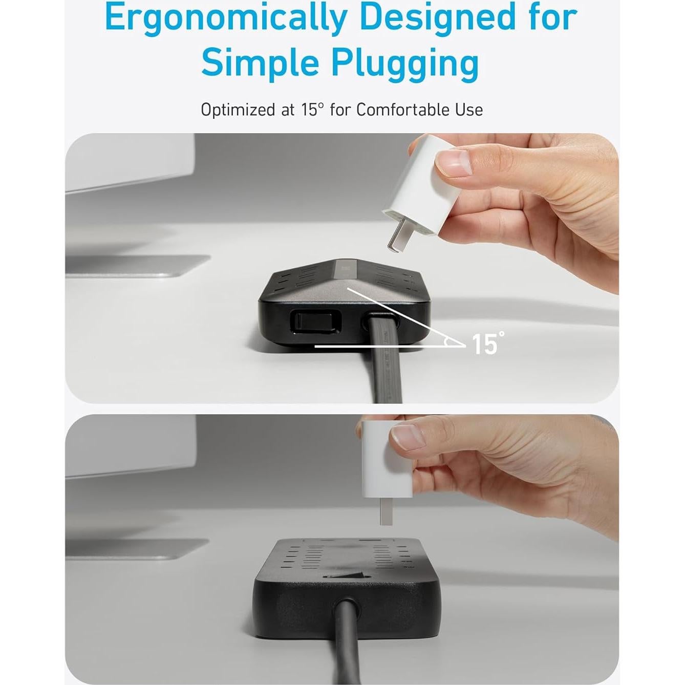 Regleta de Enchufes Anker 10-en-1 con USB y Cable 1.5m