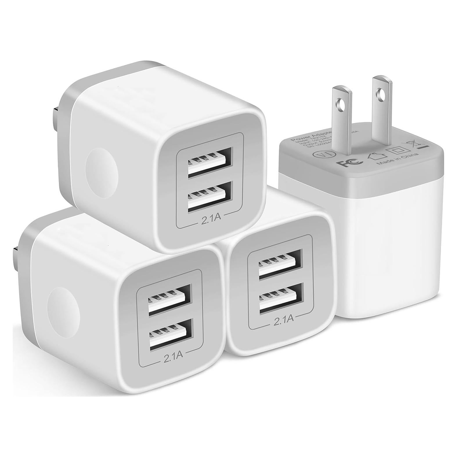 Cargador de Pared USB Doble 2.1A X-EDITION Paquete de 4