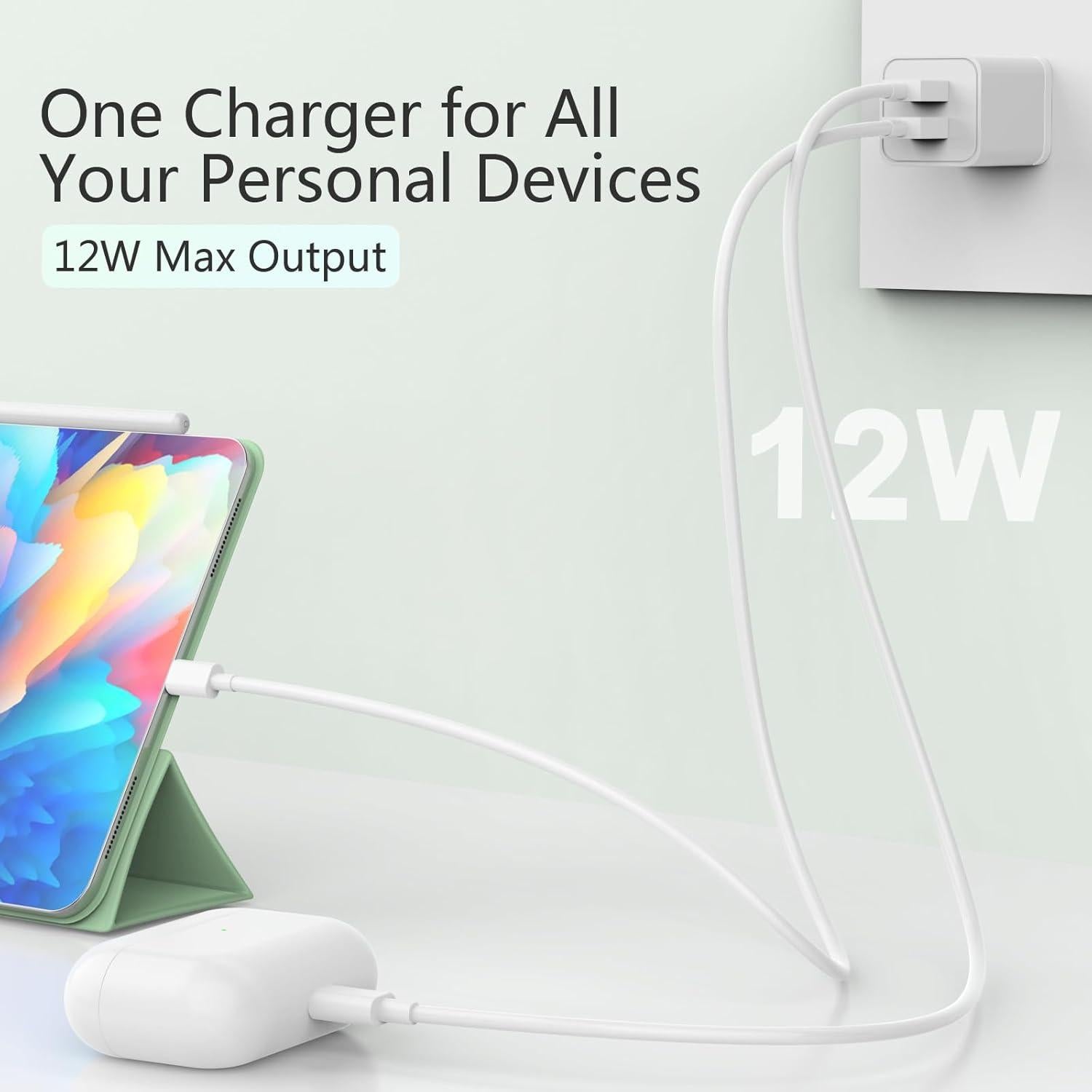 5 Pack Cargador de Pared USB iGENJUN 2.4A Doble Puerto