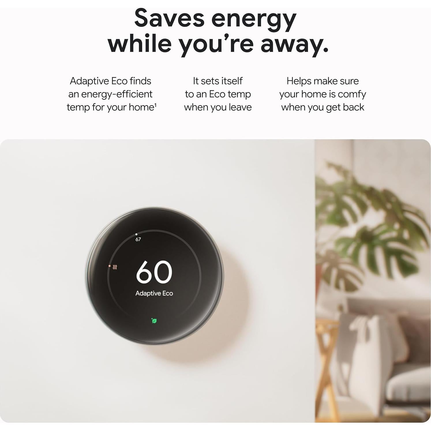 Termostato Inteligente Google Nest 4ta Gen con Sensor - Ahorra Energía