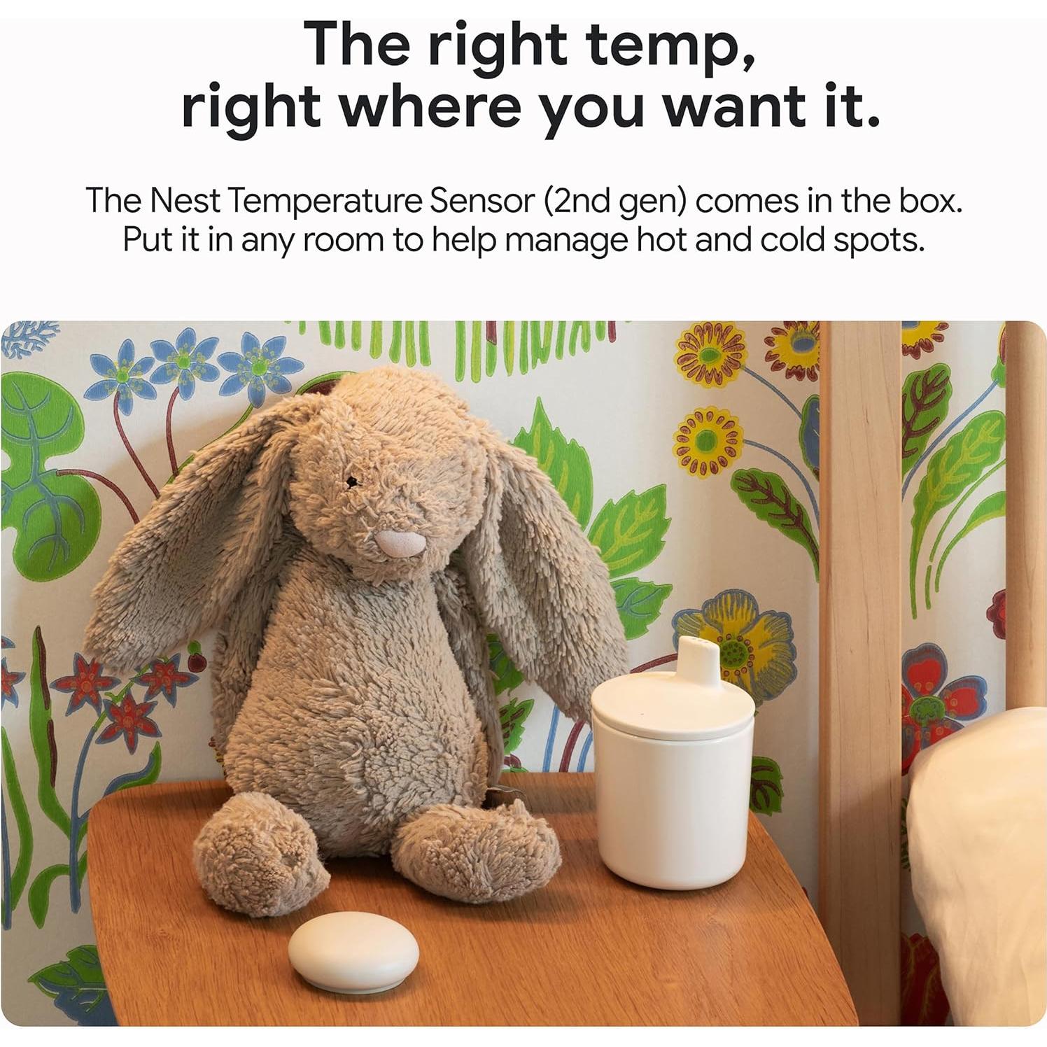 Termostato Inteligente Google Nest 4ta Gen con Sensor - Ahorra Energía