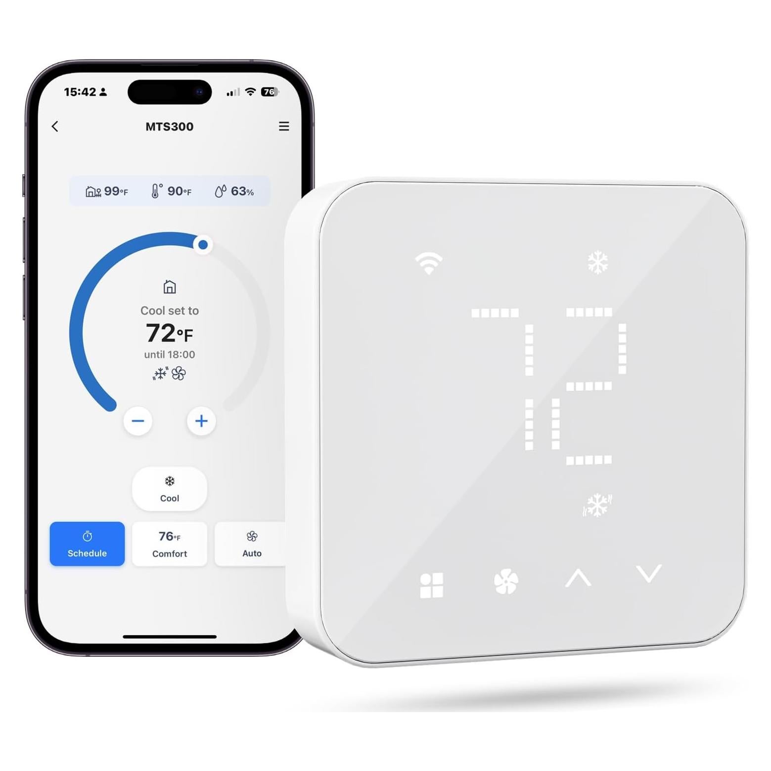 Termostato Inteligente Meross MTS300 WiFi 24V Control por App