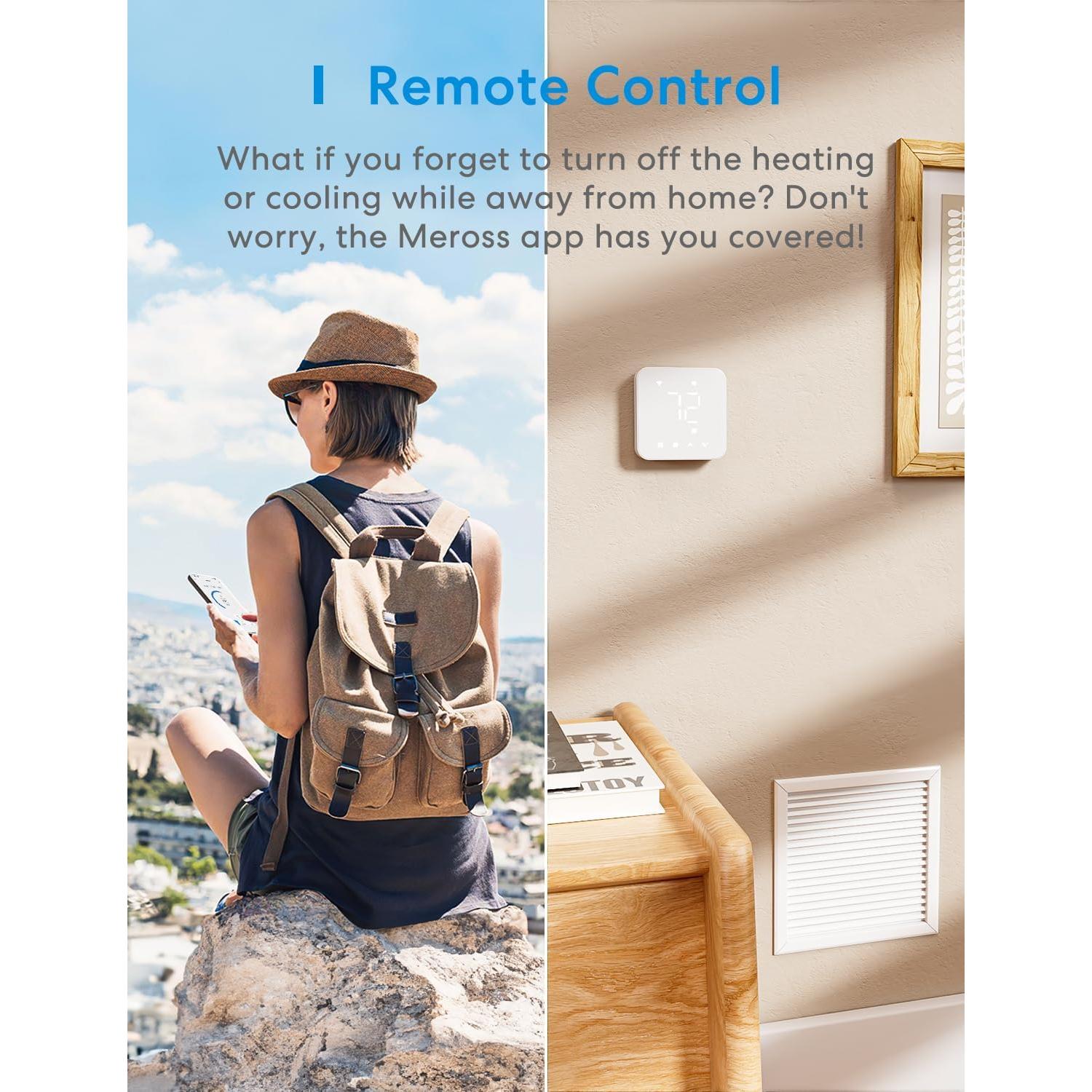 Termostato Inteligente Meross MTS300 WiFi 24V Control por App