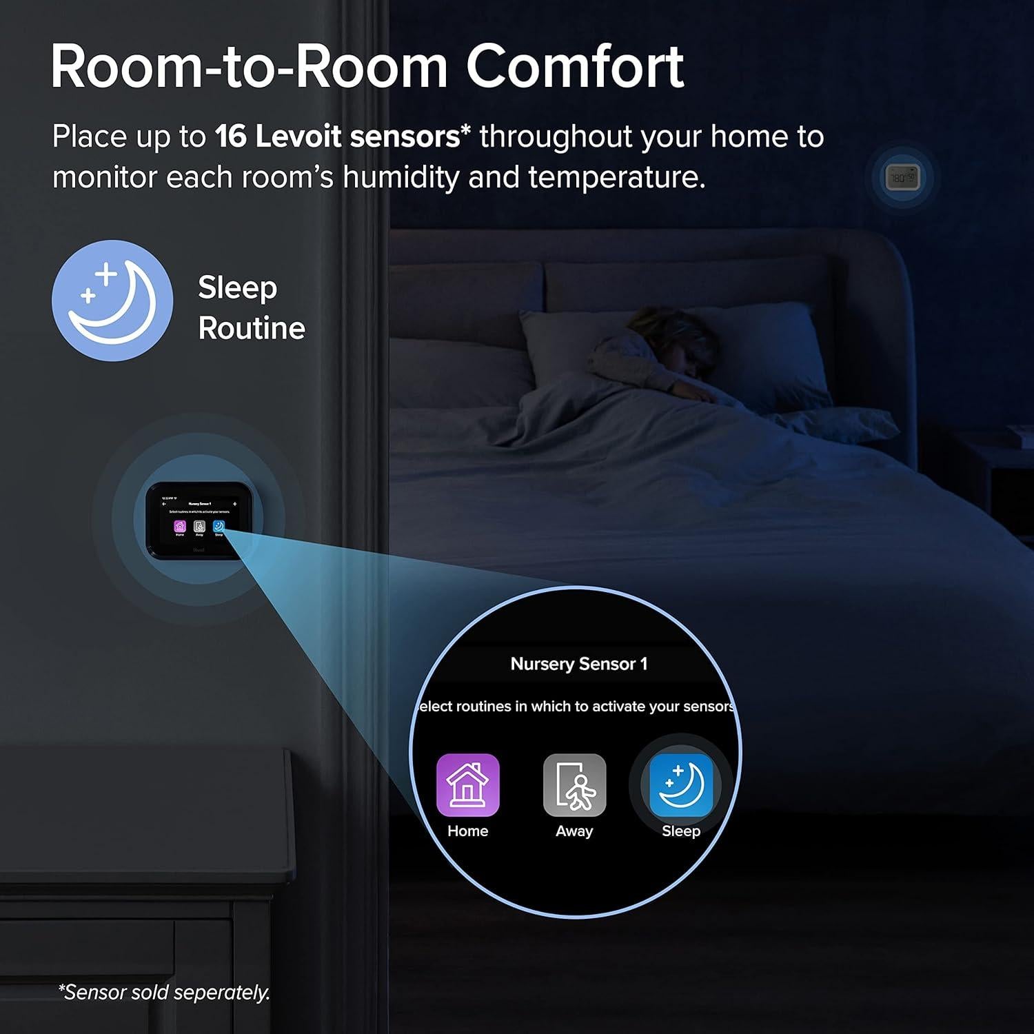 Termostato Inteligente LEVOIT Aura 400S WiFi 4" Blanco