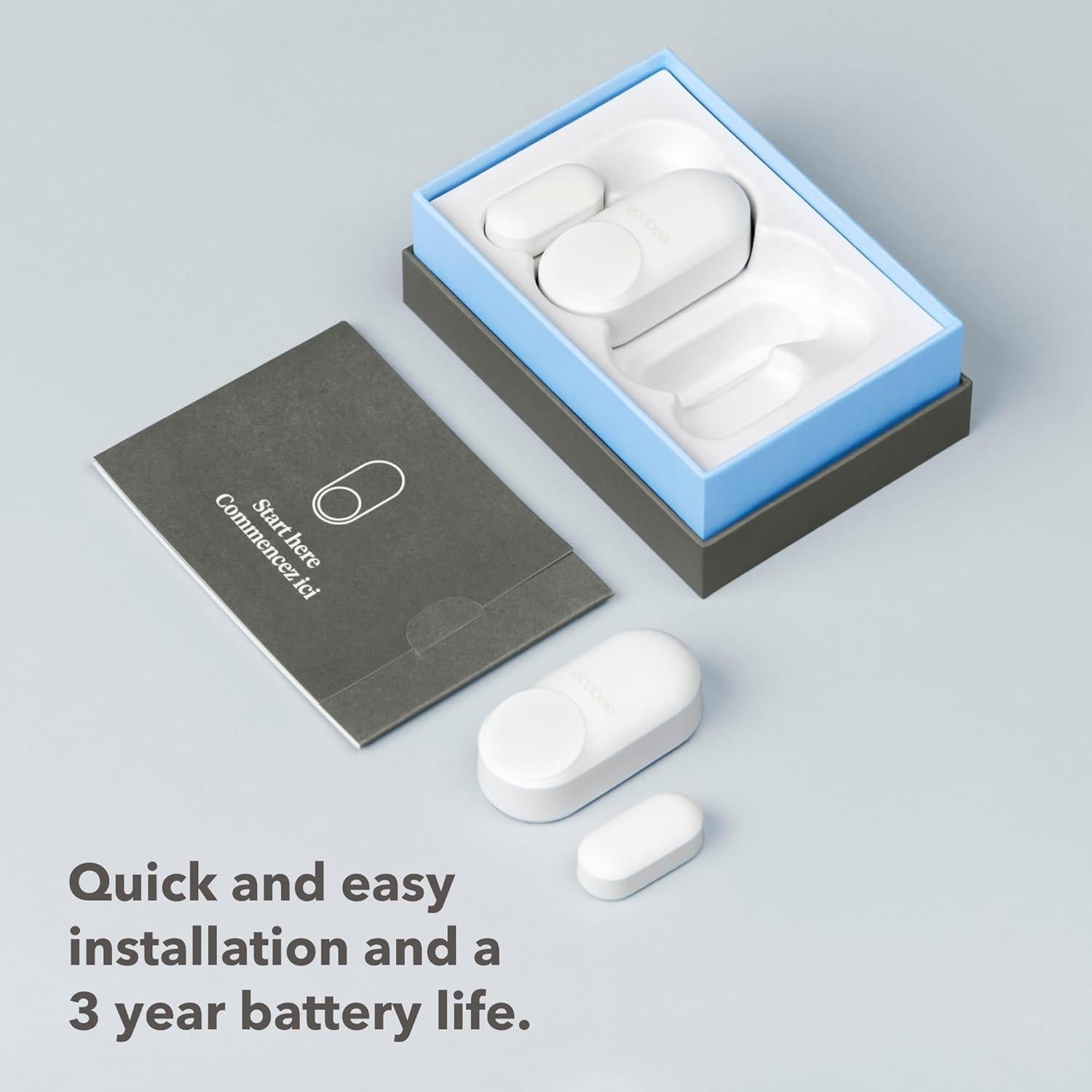 Sensor Inteligente ecobee para Puertas y Ventanas - 2 Piezas