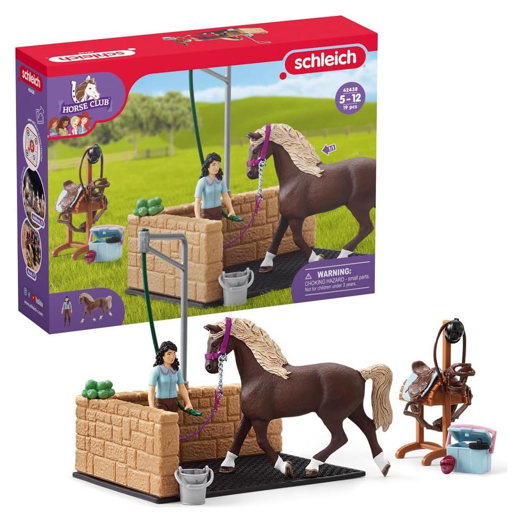 Juego de Lavado Ecuestre Schleich 19 Piezas para Niños
