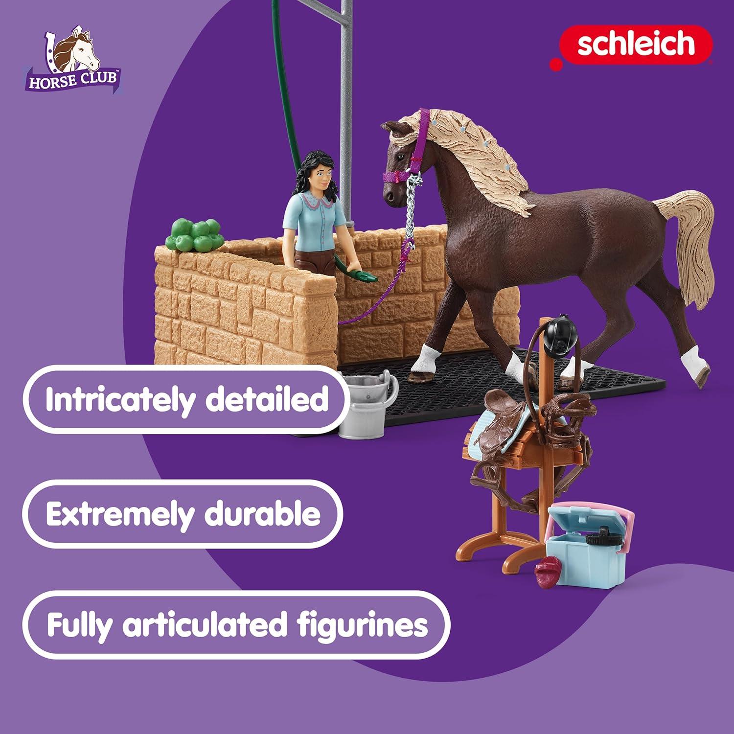 Juego de Lavado Ecuestre Schleich 19 Piezas para Niños