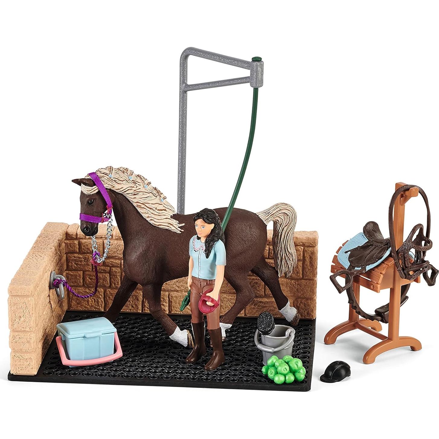 Juego de Lavado Ecuestre Schleich 19 Piezas para Niños