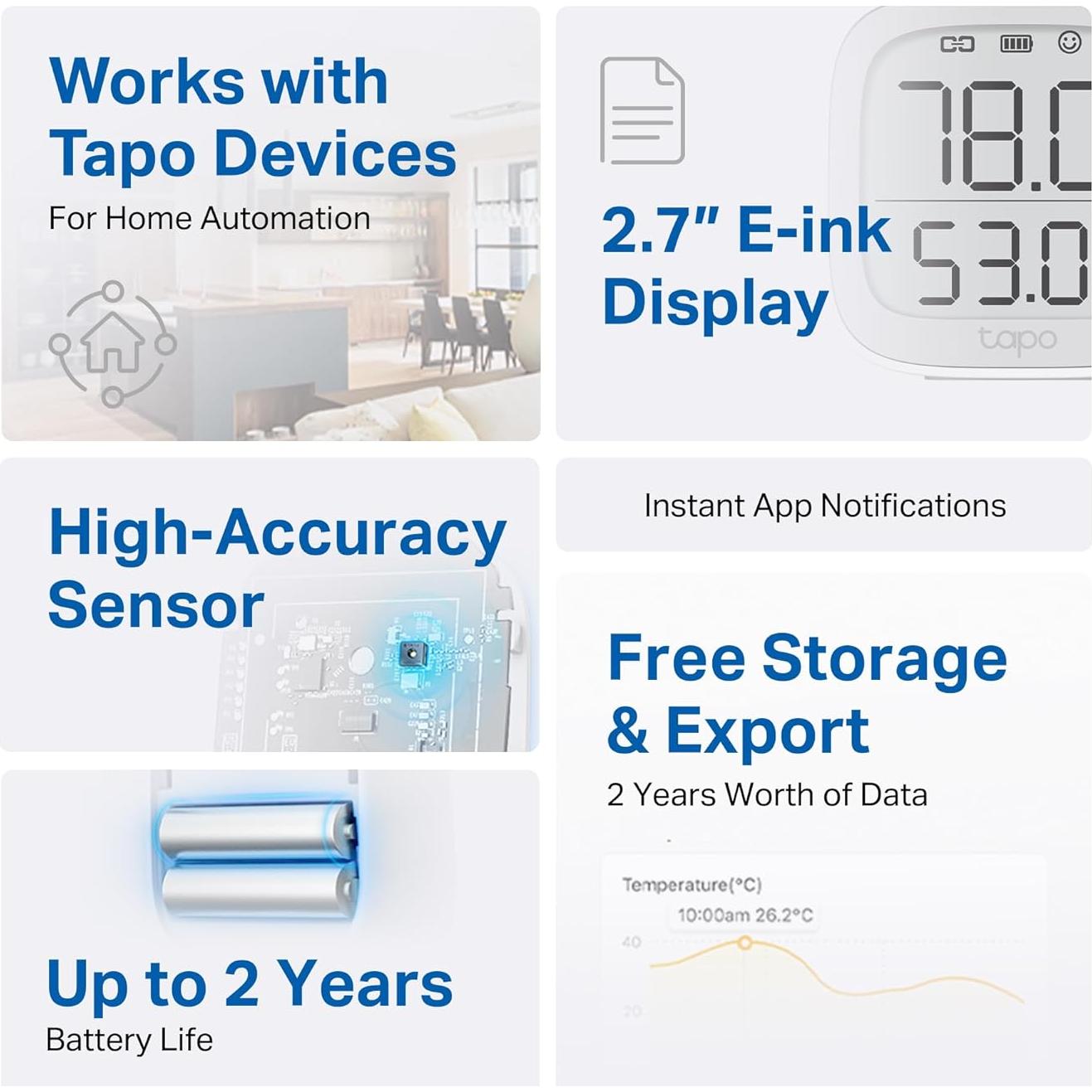 Monitor Inteligente de Temperatura y Humedad TP-Link T315