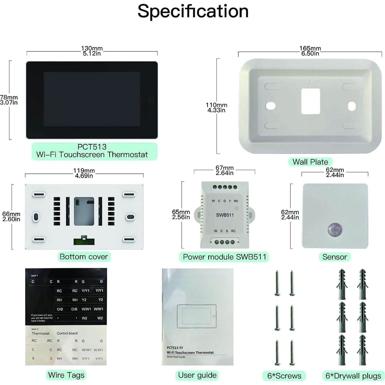 Termostato Inteligente WiFi MoesGo Programable con Sensor