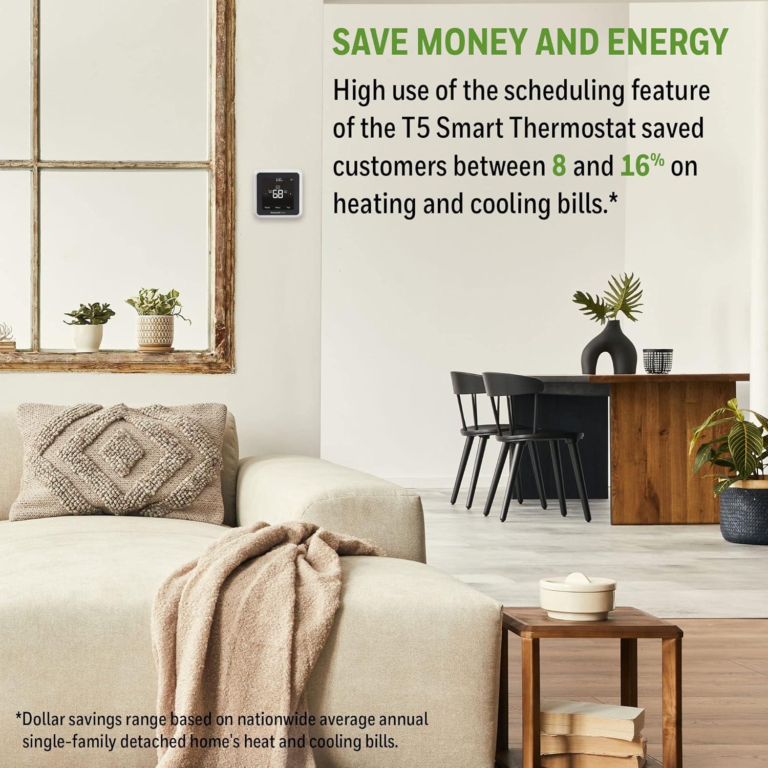 Termostato Inteligente Honeywell T5 WiFi 7 Días Energy Star