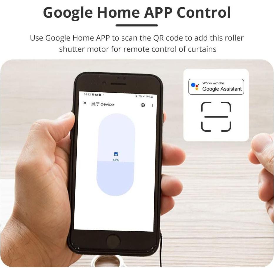 Motor de Persianas Inteligentes Blindsmart 38mm con Control Remoto