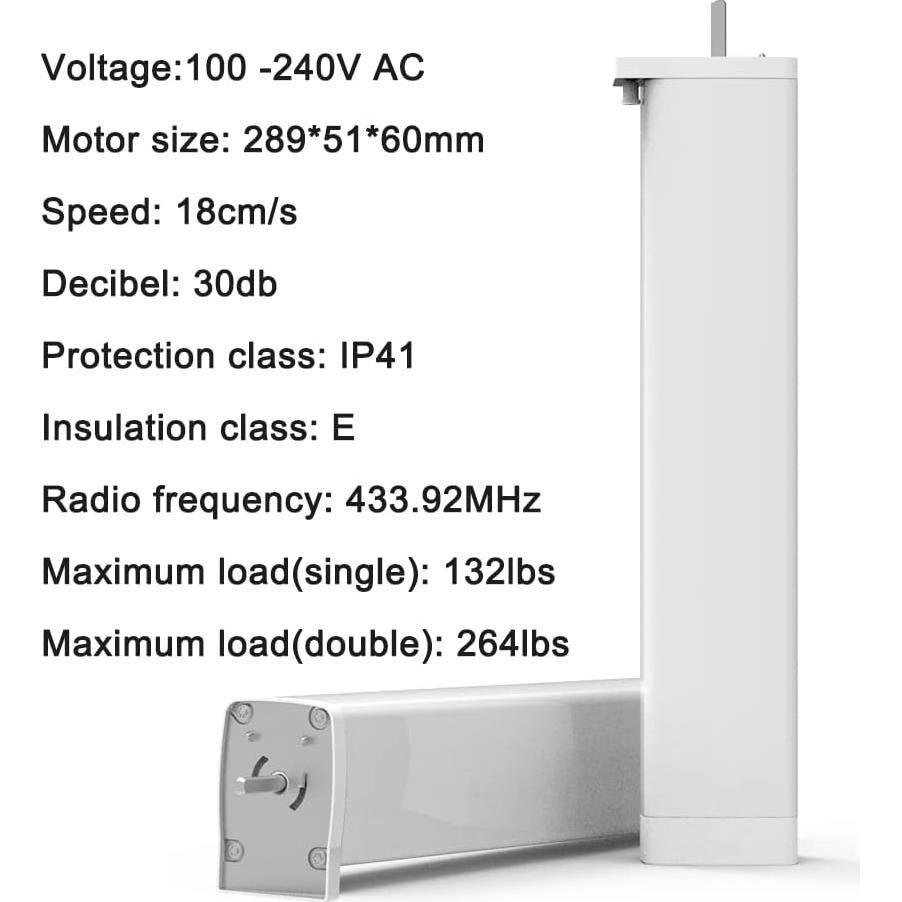 Cortinas Inteligentes Eléctricas Chshn 218.44 cm Control Remoto