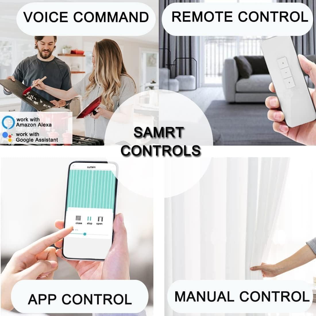 Cortinas Inteligentes Dherju 3M Techo Automáticas Control Remoto