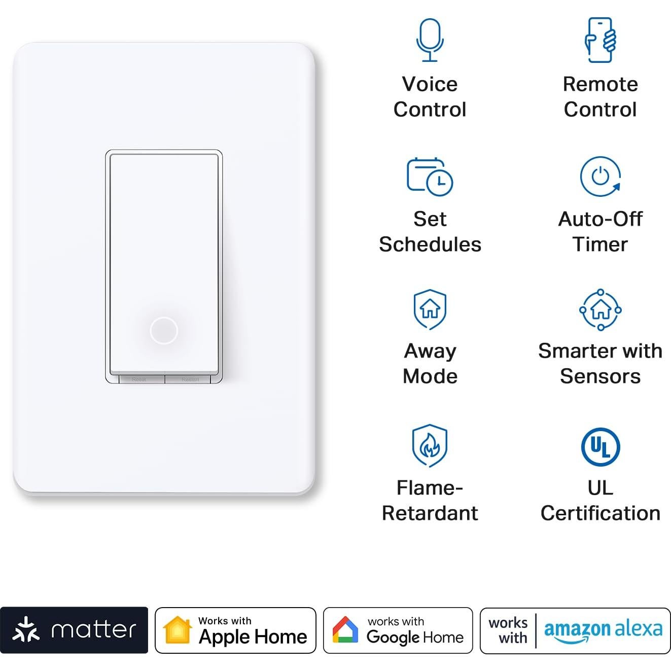 Interruptor de Luz Inteligente TP-Link Tapo S505 2-Pack | Control por Voz