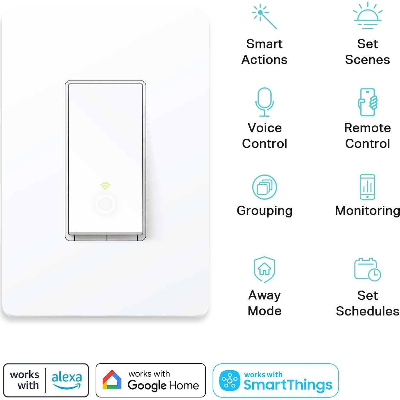 Interruptor Inteligente Kasa HS210 KIT 3 Vías Wi-Fi 2.4GHz