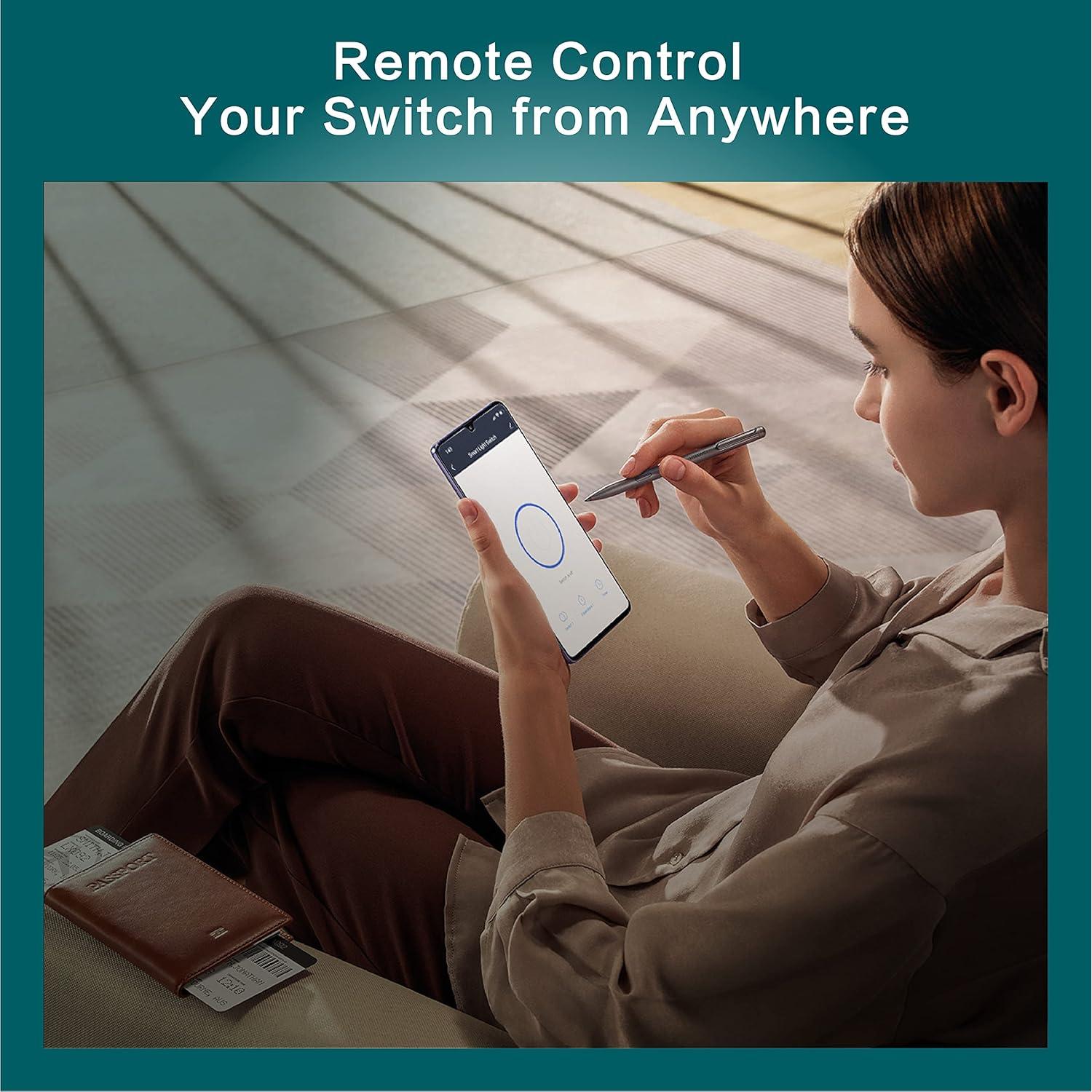 Interruptor Inteligente TREATLIFE WiFi 2.4GHz Paquete de 4