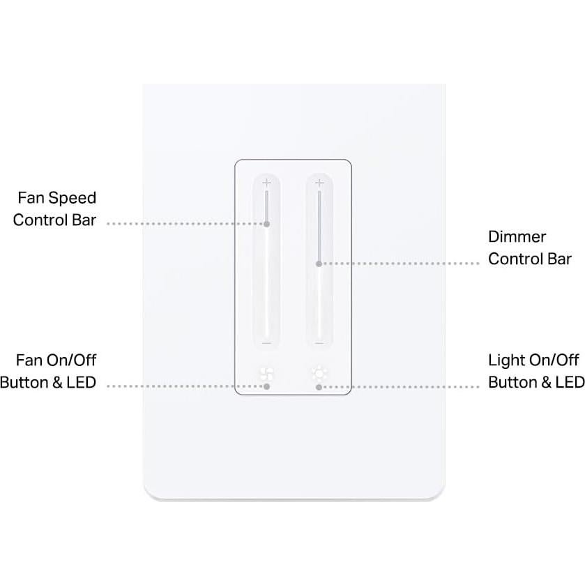 Control de Ventilador Inteligente Kasa KS240 | 4 Velocidades y Luz Ajustable