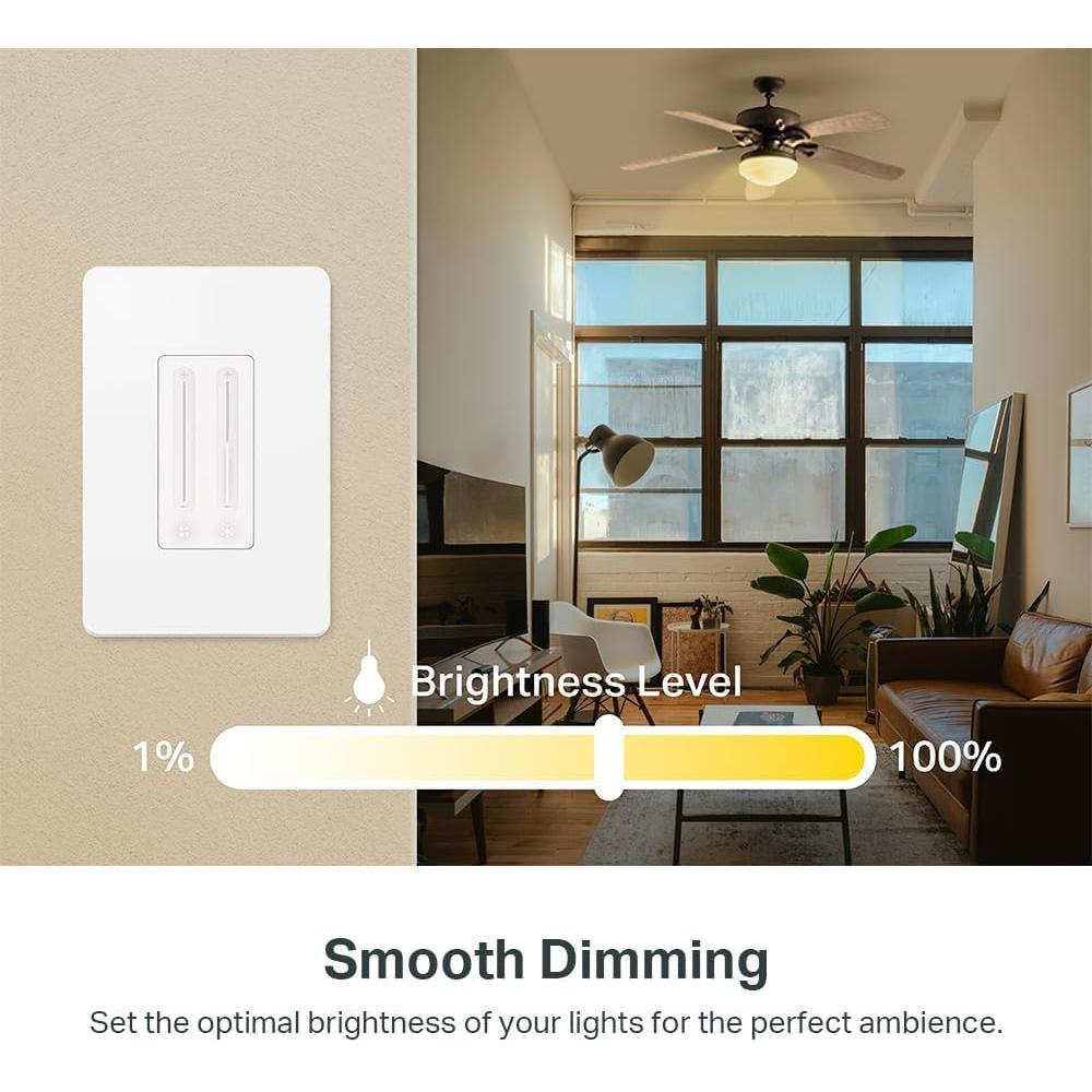 Control de Ventilador Inteligente Kasa KS240 | 4 Velocidades y Luz Ajustable