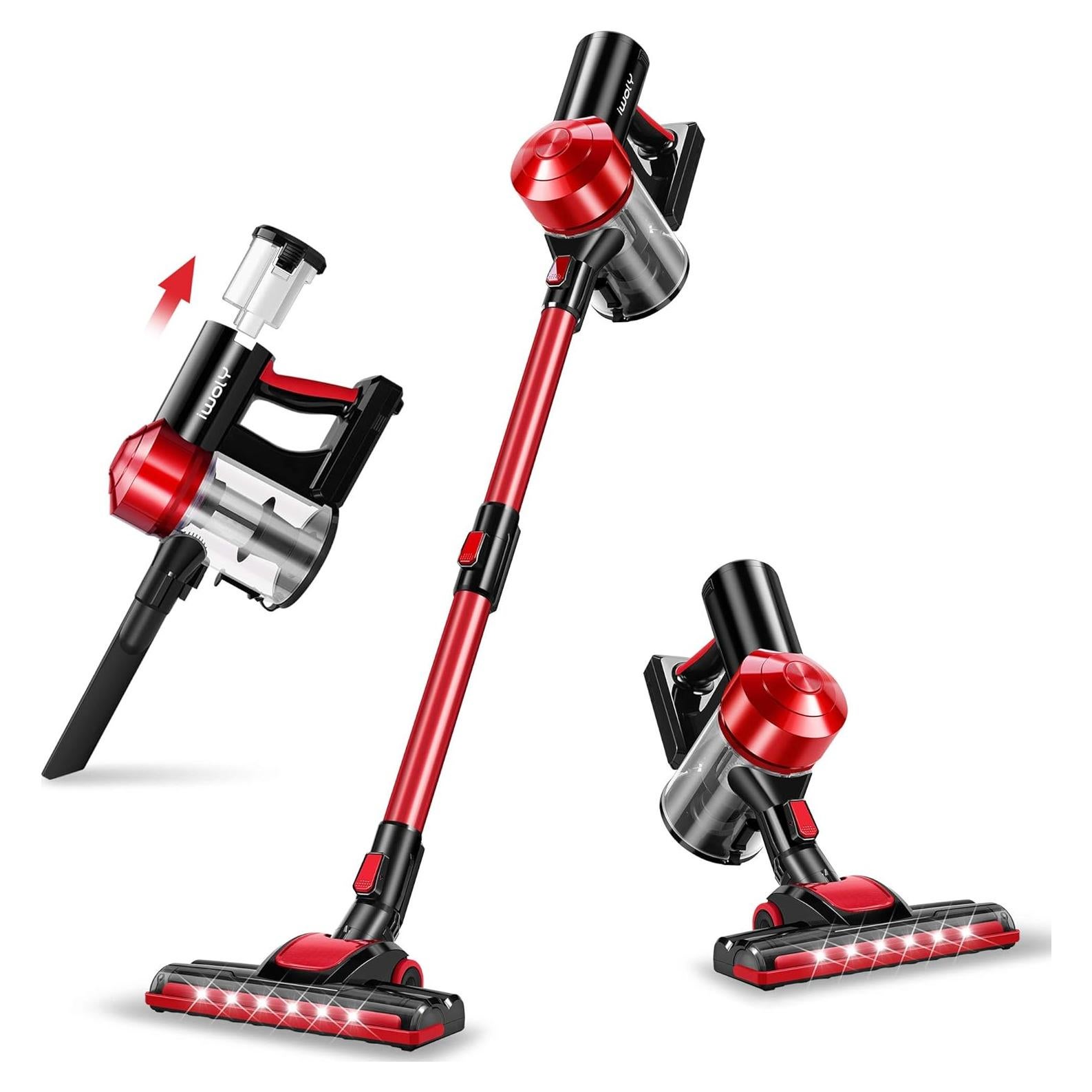 Aspiradora Inalámbrica iwoly C150 18000Pa 2200mAh Roja