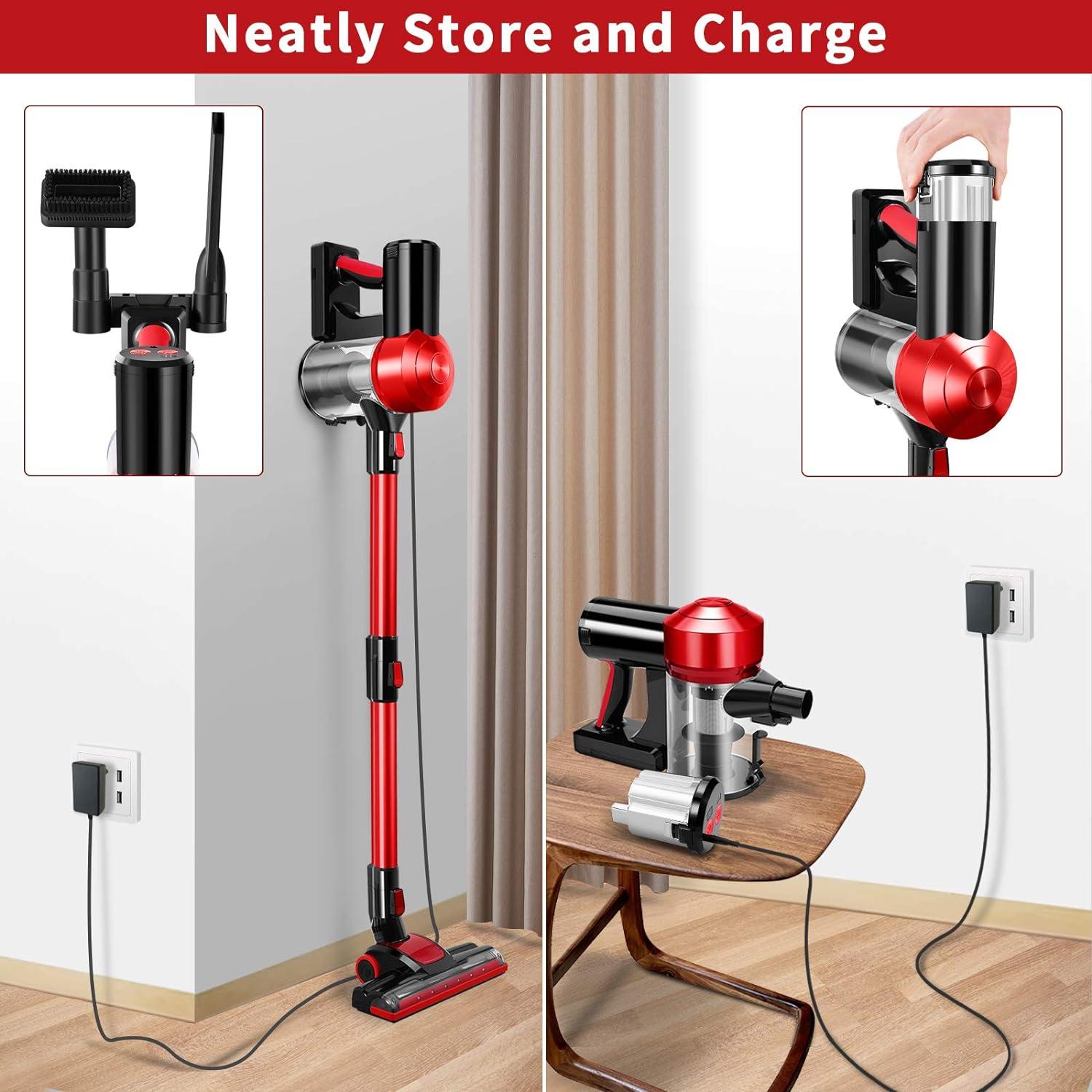 Aspiradora Inalámbrica iwoly C150 18000Pa 2200mAh Roja