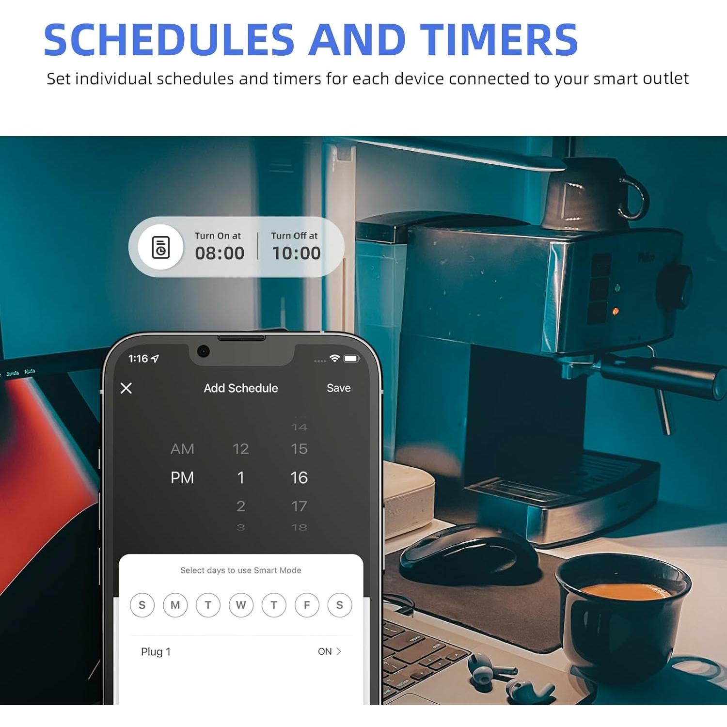 Interruptor de Luz Inteligente JUNLIT 2.4GHz Wi-Fi Alexa 10A