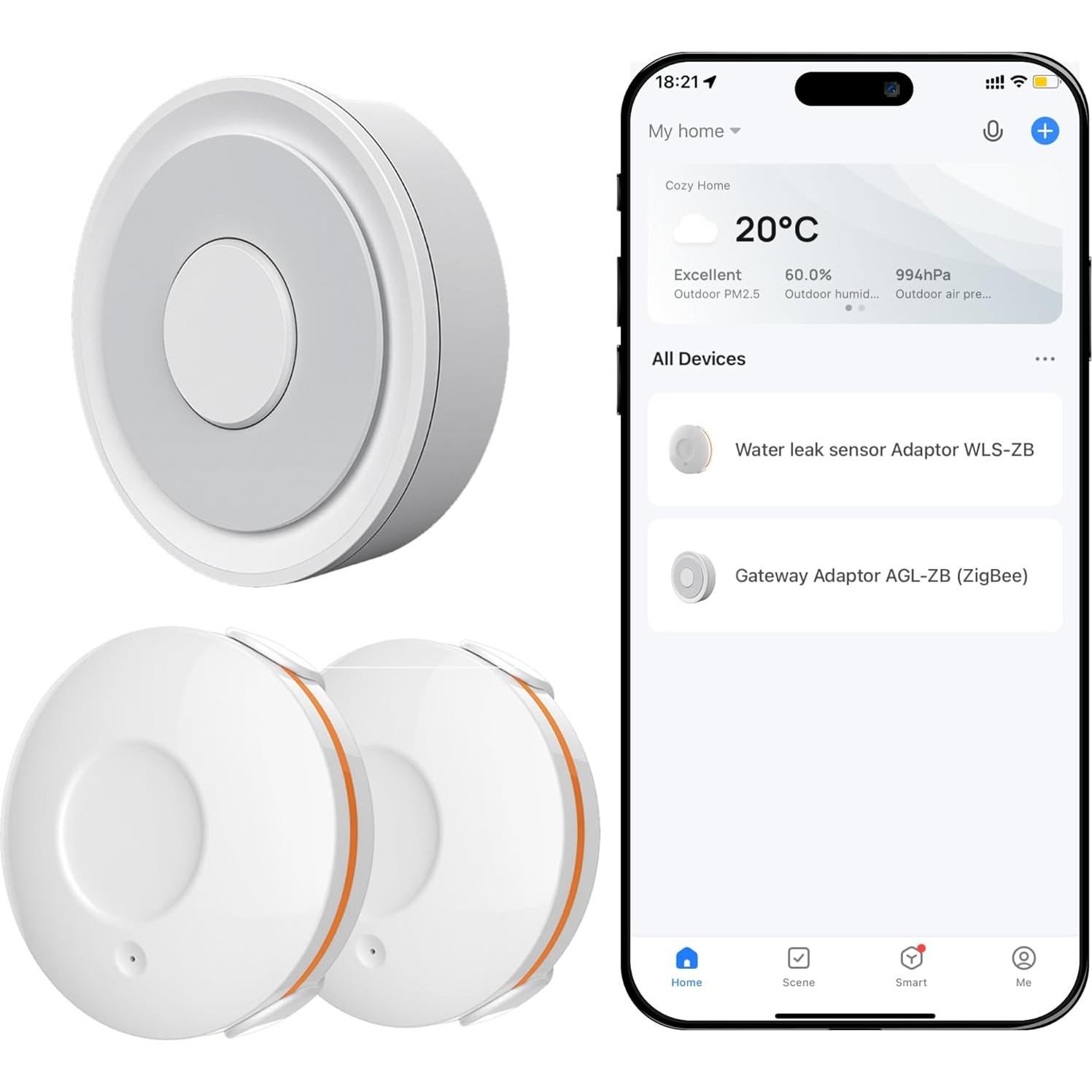 Hub Zigbee 3.0 Tuya AGL-ZB - Controlador Inteligente Blanco