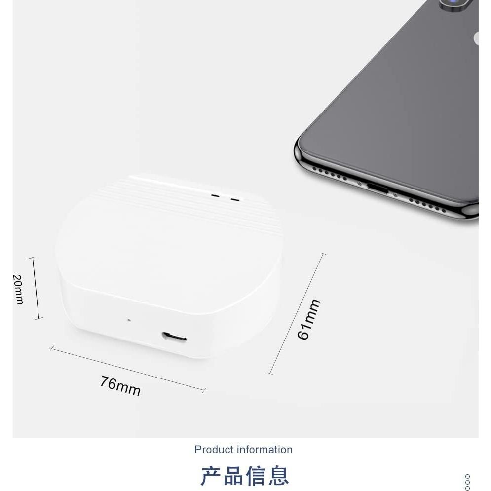 Hub de Puente Zigbee QIACHIP, Control WiFi y Zigbee, 0.05kg