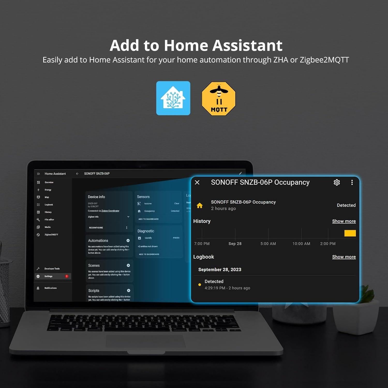 Sensor de Movimiento Zigbee SONOFF SNZB-06P Radar 5.8GHz