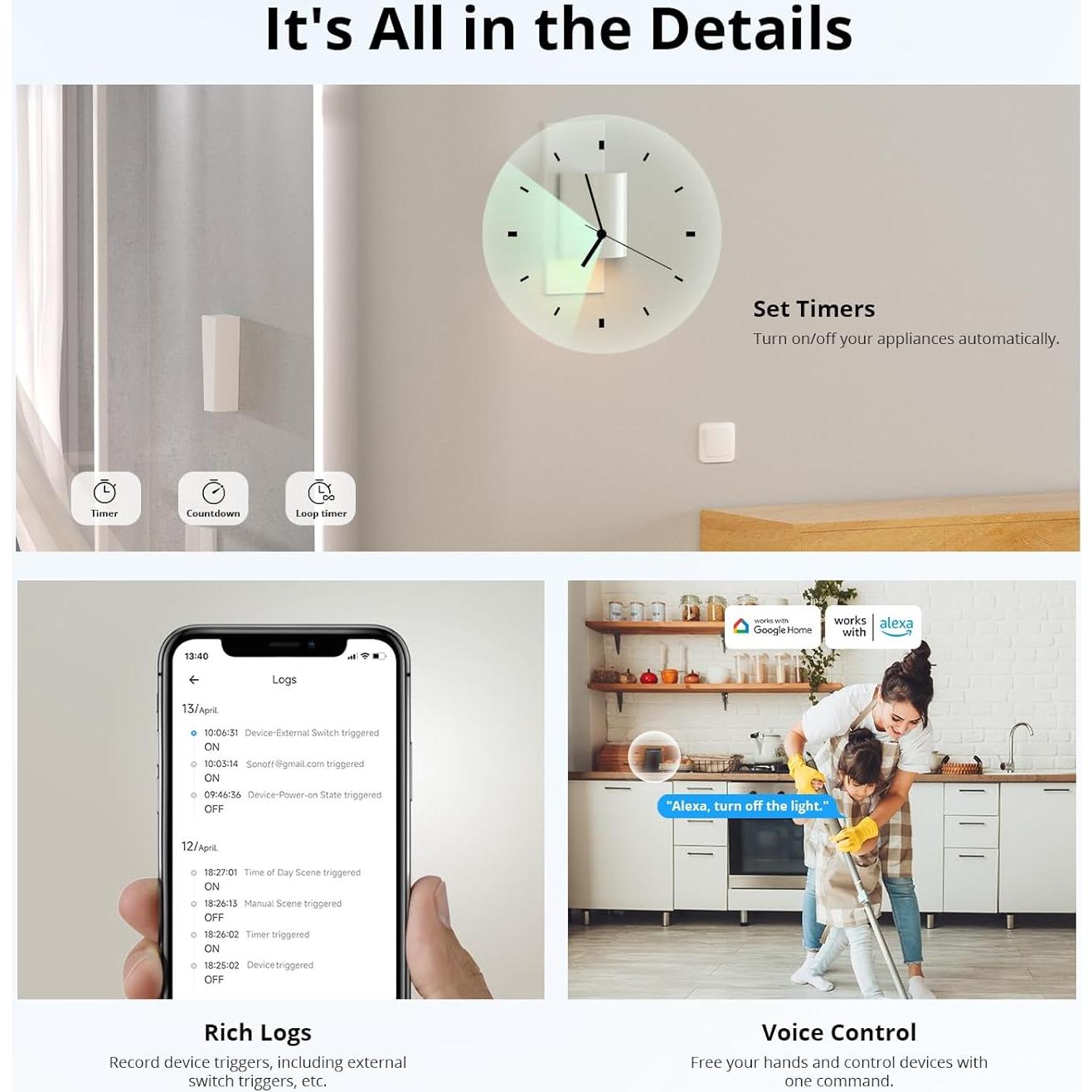 Interruptor Inteligente SONOFF MINIR4M 10A WiFi Matter