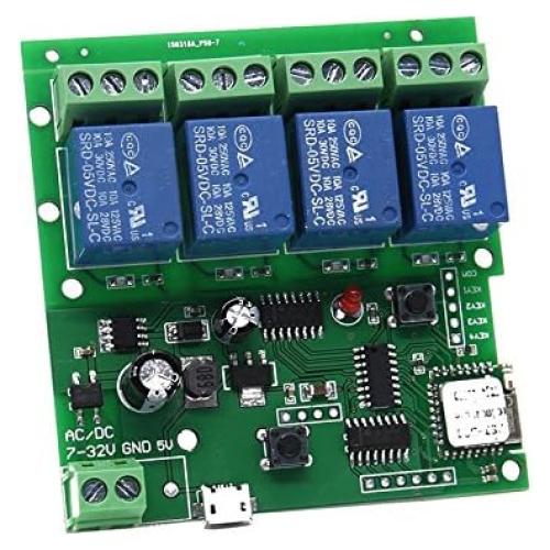 Módulo Relé Inteligente WiFi MHCOZY 5-32V 4CH Control Remoto