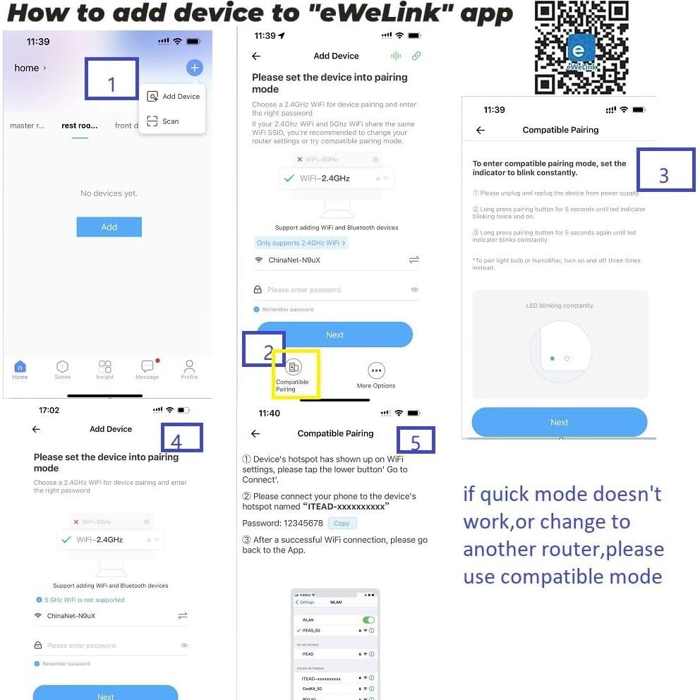 Módulo Relé Inteligente WiFi MHCOZY 5-32V 4CH Control Remoto