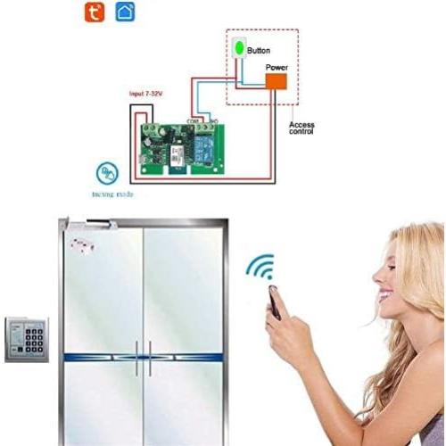 Interruptor WiFi Huacaoe 1CH 12V Inching Auto-Bloqueo