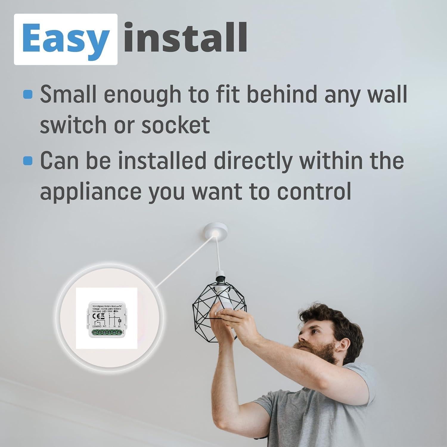 Interruptor Inteligente ZigBee URURTM 1 Canal 12V 24V AC