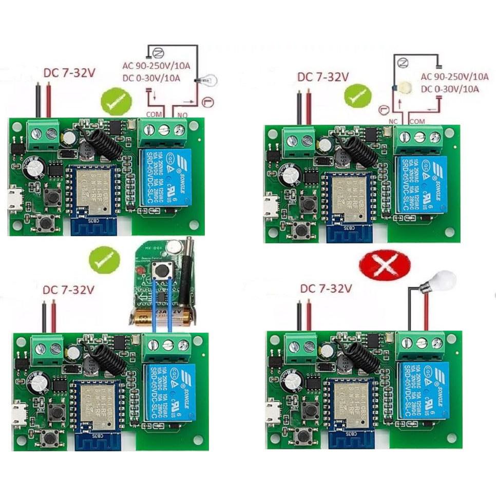 Interruptor Relé Inalámbrico WiFi MHCOZY 5V 1 Canal Control Remoto