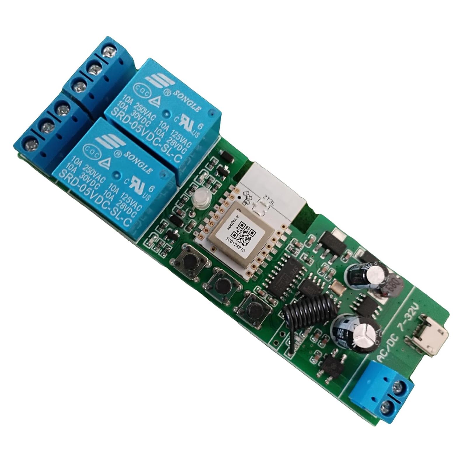 Interruptor Relé Inteligente Zigbee Huacaoe 2 Canales 5-32V